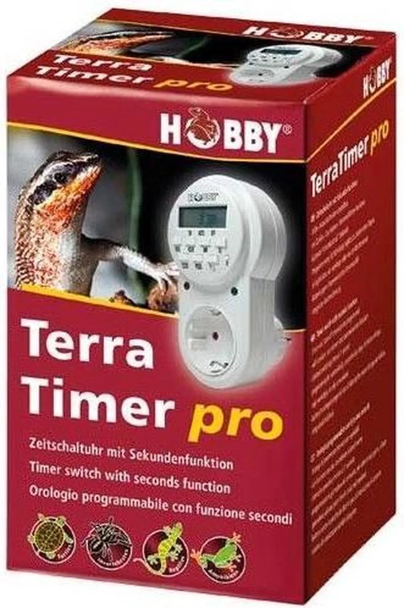 Terrano Terratimer Pro NL digitale tijdschakelklok met secondefunctie en 9 programma's voor aquarium en terrarium by Hobby in White – product photo