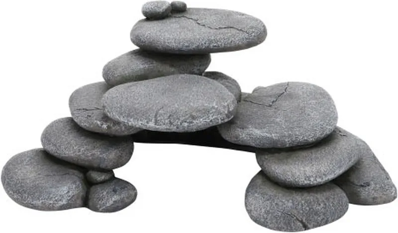 Terrarium Pebbles Cave imitatiekei voor aquarium en terrarium | 3 maten 1 - 11x8,5x5 cm by Hobby in Grey – product photo
