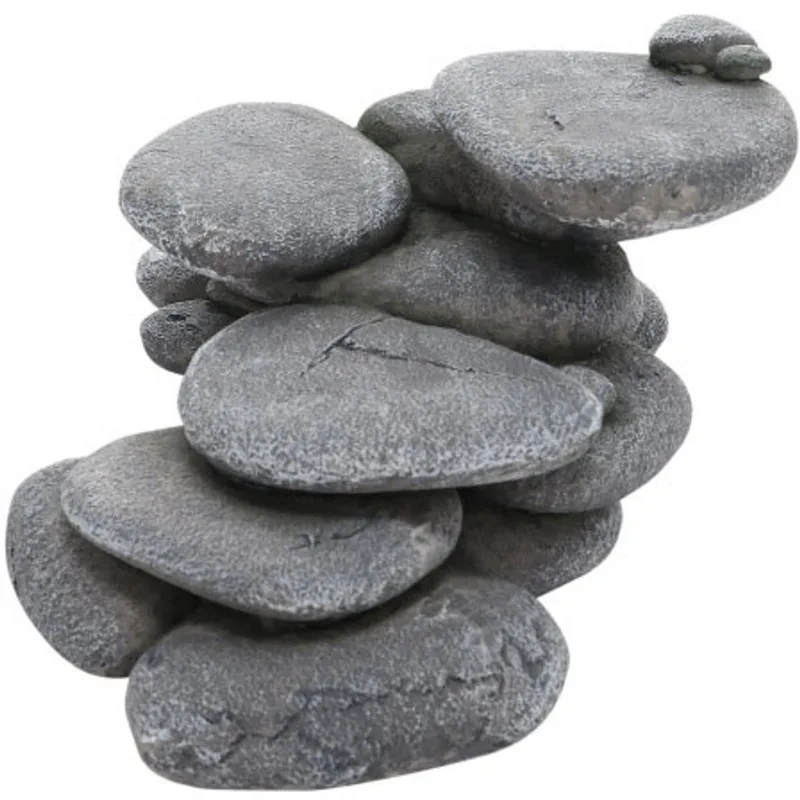 Terrarium Pebbles Cave imitatiekei voor aquarium en terrarium | 3 maten 2 - 14x10x6,5cm by Hobby in Grey – product photo