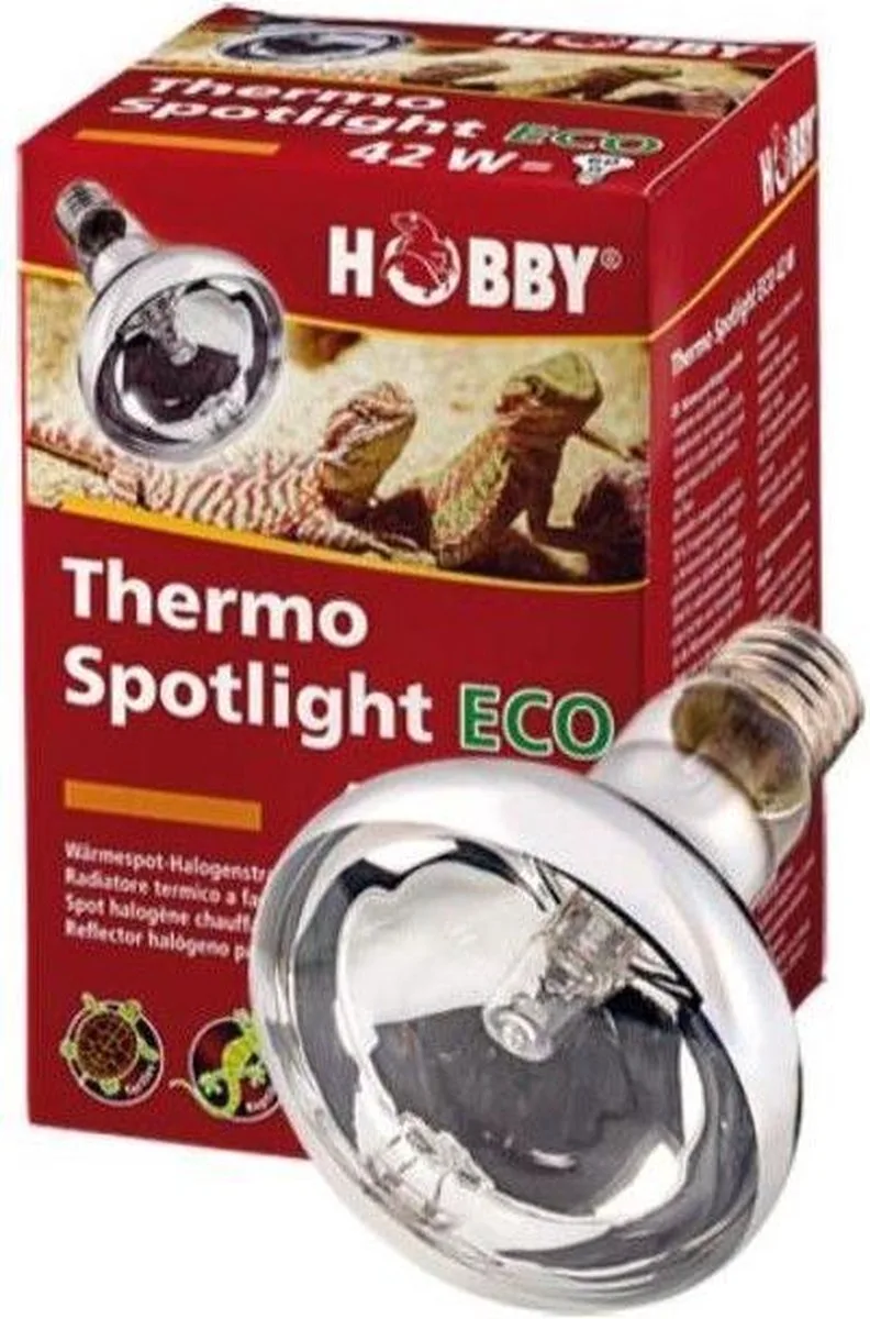 Thermo Spotlight Eco 28 W halogeen warmtespot voor reptielen 108 Watt van Hobby in Zilver – productfoto