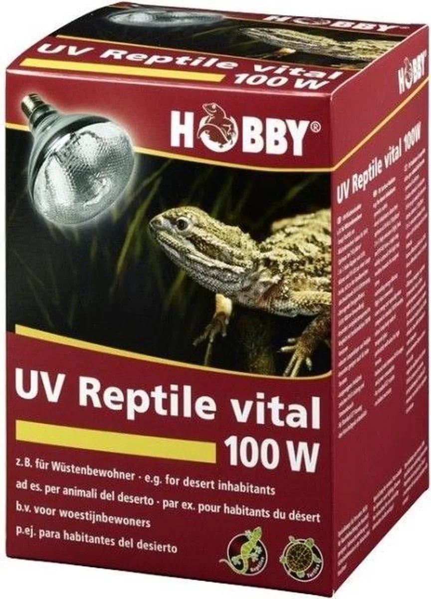 UV-Reptile Vital Desert 100W terrariumlamp | licht, warmte en UV-A/B voor woestijnreptielen från Hobby – produktbild