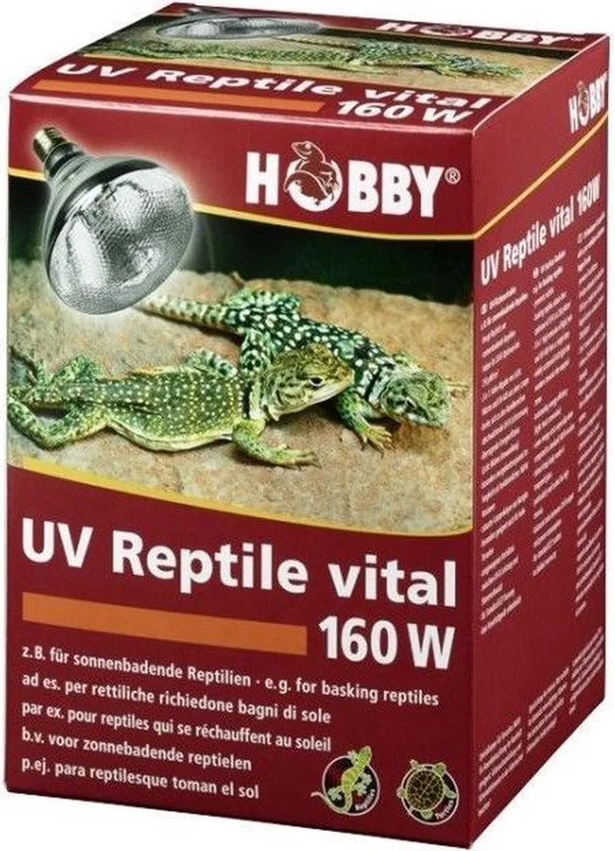 UV-vlakstraler Terrano UV-Reptile Vital Power 160W voor zonnebadende reptielen från Hobby – produktbild