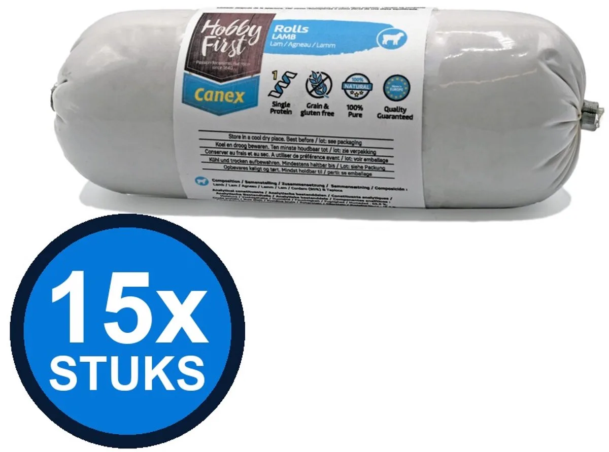 12x Hobby First Canex high protein roll lamb 400gr de HobbyFirst – photo produit