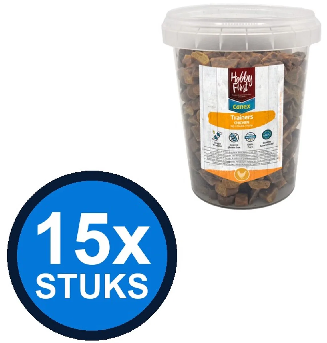 15x Hobby First Canex 100% pure trainers chicken 250gr de HobbyFirst – photo produit