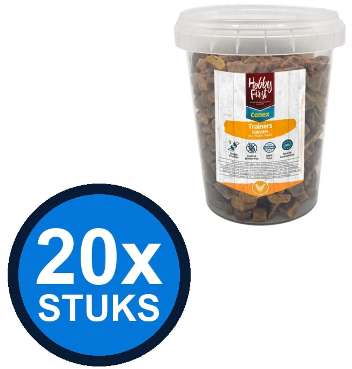 20x Hobby First Canex 100% pure trainers chicken 250gr fra HobbyFirst – produktbillede
