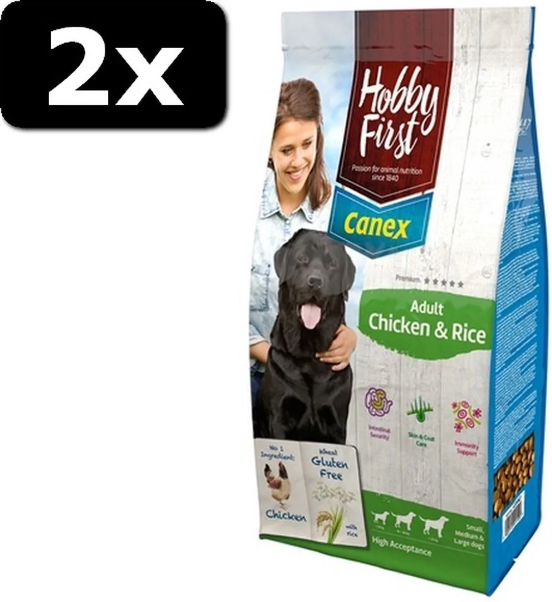 2x CANEX ADULT CHICKEN/RICE 12KG von HobbyFirst – Produktfoto