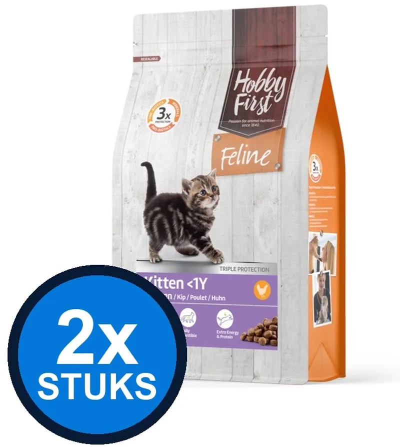 2x Hobby First Feline Kitten Kip - Kattenvoer - 1,5kg by HobbyFirst – product photo
