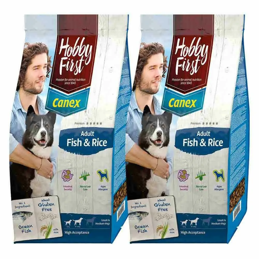 2x HobbyFirst Canex Hondenvoer Adult Vis & Rijst 12 kg de HobbyFirst – photo produit