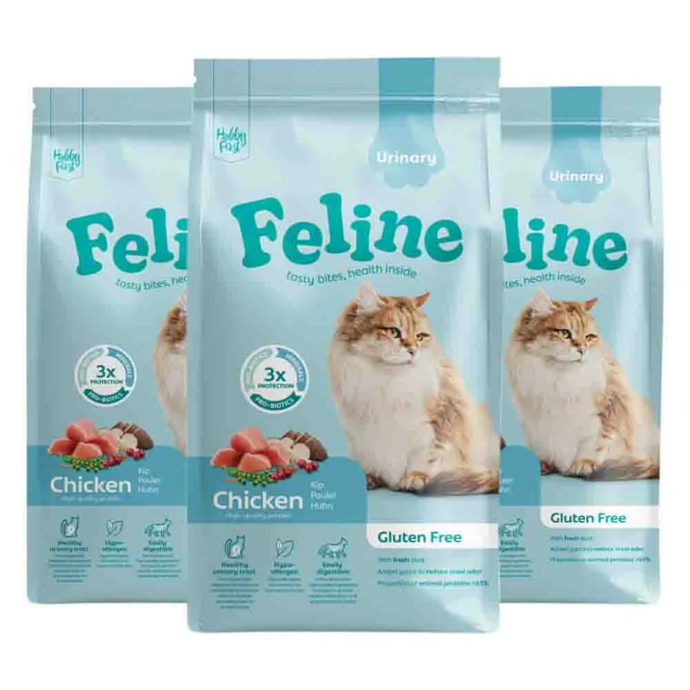3x HobbyFirst Feline Kattenvoer Droog Sensitive Urinary 1,5 kg fra HobbyFirst – produktbillede