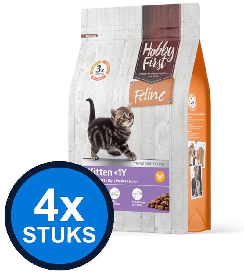 4x Hobby First Feline Kitten Kip - Kattenvoer - 1,5kg by HobbyFirst – product photo