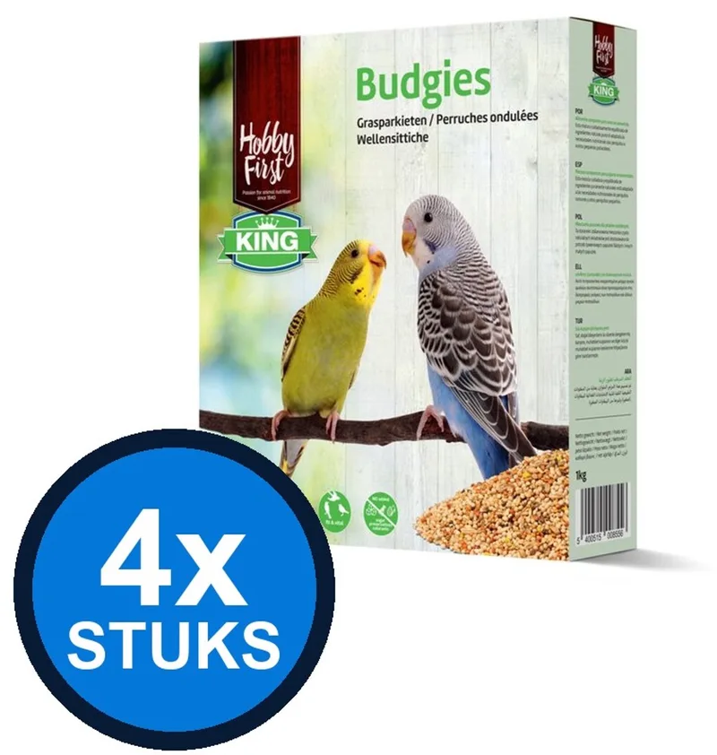 4x Hobby First King Grasparkiet - Vogelvoer - 1kg by HobbyFirst – product photo