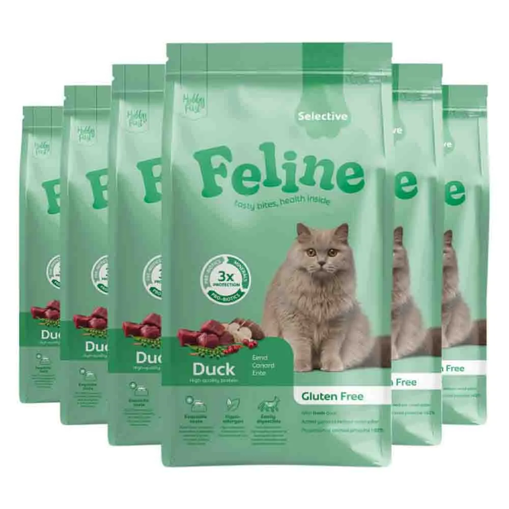 6x HobbyFirst Feline Kattenvoer Droog Sensitive Selective 1,5 kg van HobbyFirst – productfoto