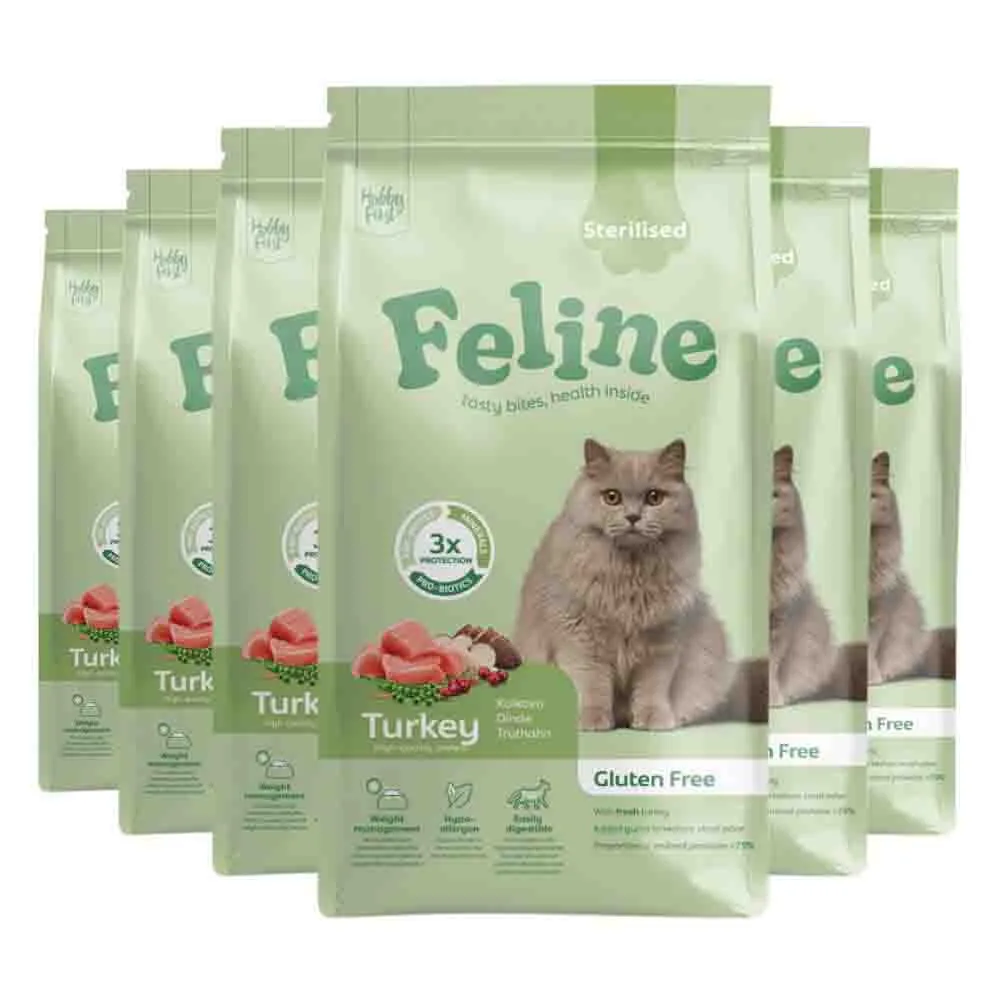 6x HobbyFirst Feline Kattenvoer Droog Sensitive Sterilised 1,5 kg van HobbyFirst – productfoto