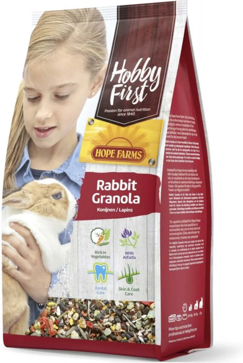 6x HobbyFirst Hope Farms Konijn Granola 800 gr fra HobbyFirst – produktbillede