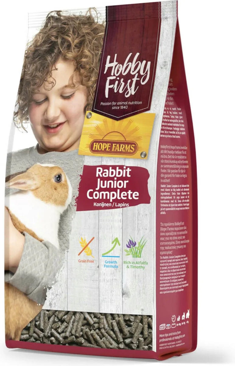 6x HobbyFirst Hope Farms Konijn Junior Complete 1,5 kg fra HobbyFirst – produktbillede