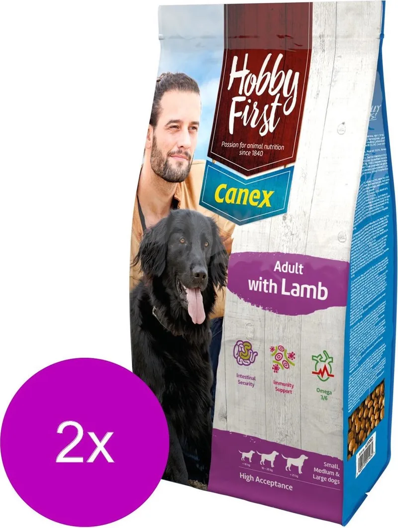 Adult Lam - Hondenvoer - 2 x 3 kg von HobbyFirst – Produktfoto