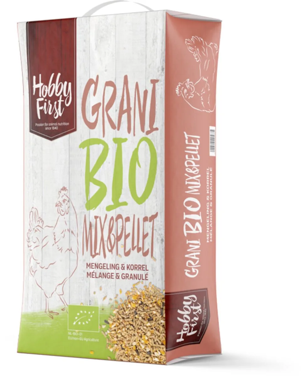 Farm BIO mix&pellet - Graanmengeling met extra lijnzaad de HobbyFirst – photo produit