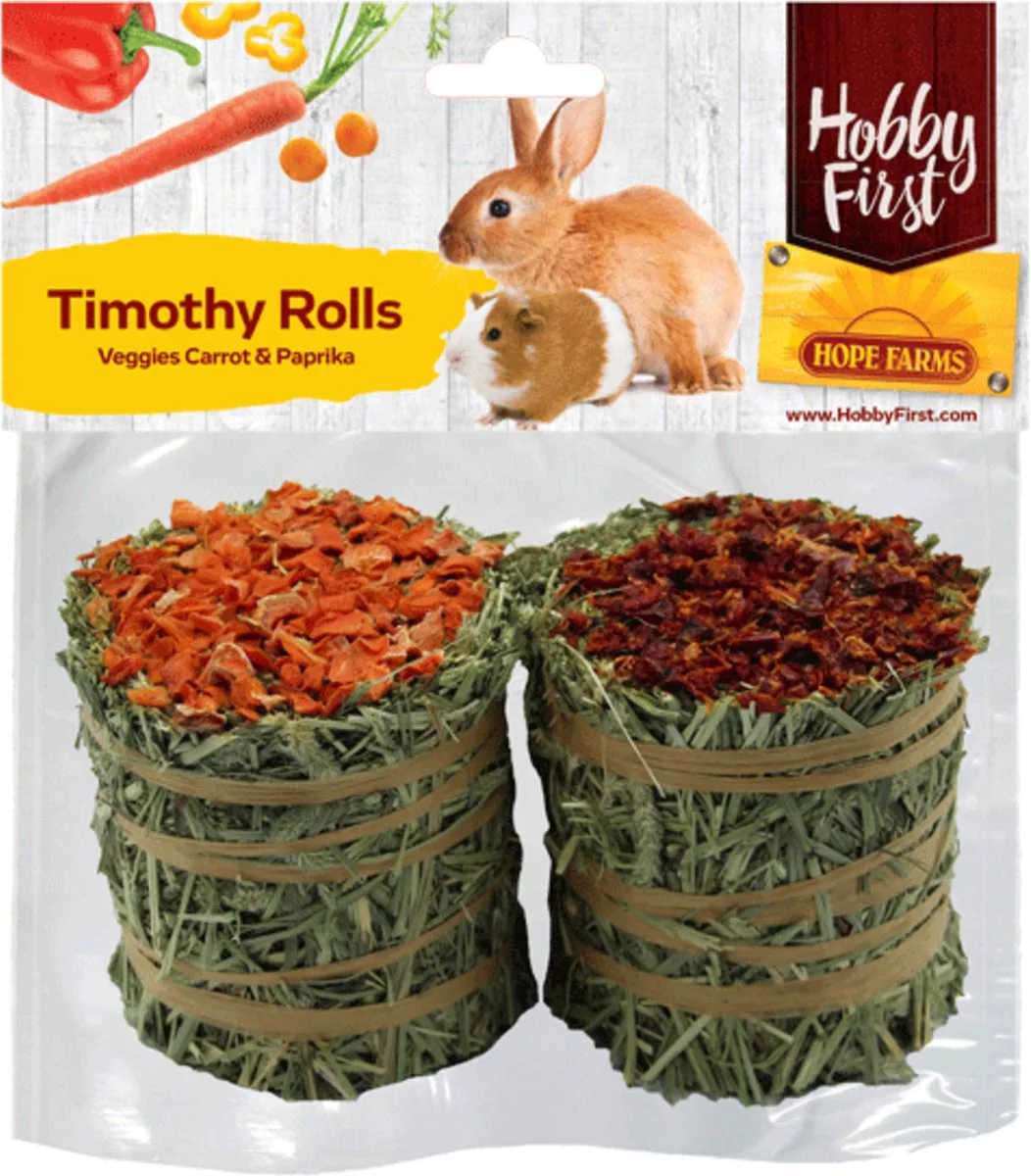 Hooirolletjes - Knaagdiersnack - Wortel Paprika 18x11 cm 200 g Voor Alle Leeftijden de HobbyFirst – photo produit