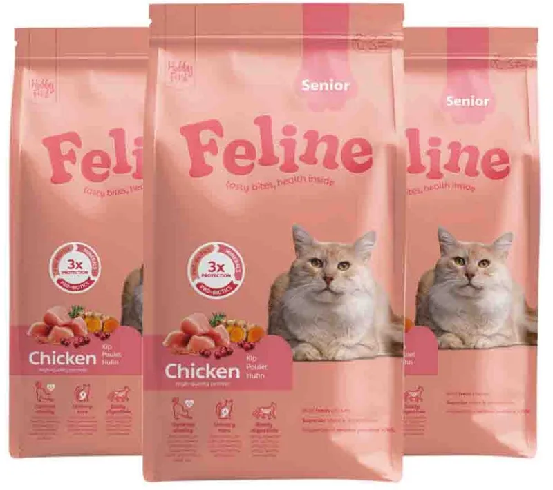 Kattenvoer Droog Senior - 3 x 1,5 kg - Voordeelverpakking by HobbyFirst – product photo