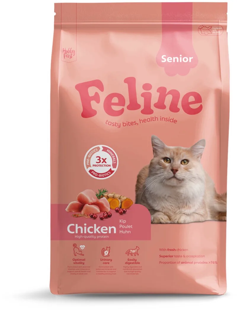 Kattenvoer Senior Chicken 4,5 kg - Kat de HobbyFirst – photo produit