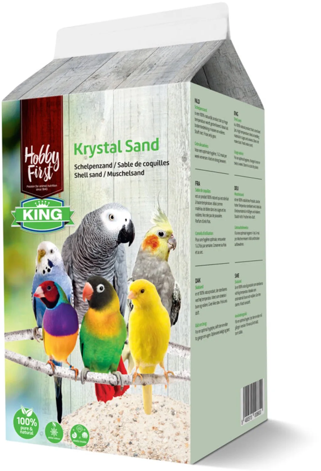 King Krystal Schelpenzand - 6 x 2 kg - Voordeelverpakking von HobbyFirst – Produktfoto