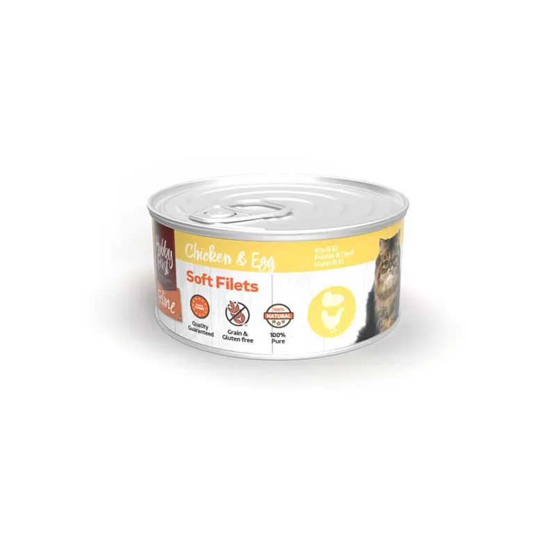 Kip-en Eierzachte Filets Nat Kattenvoer 70g by HobbyFirst – product photo