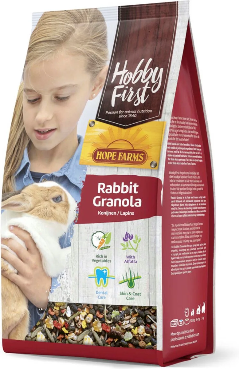 Konijn Granola - 3 x 2 kg - Voordeelverpakking de HobbyFirst – photo produit