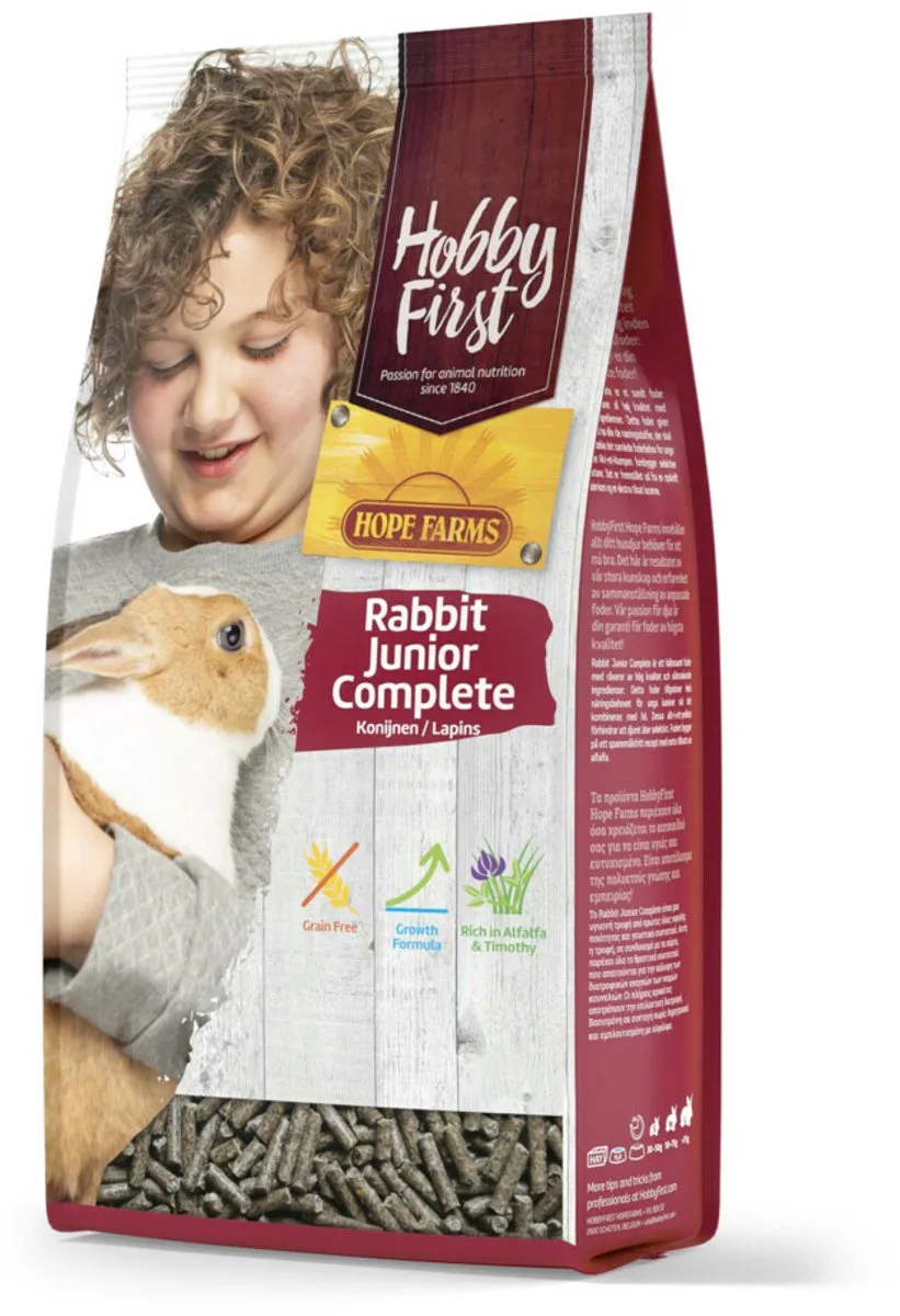 Konijn Junior Complete - 6 x 1,5 kg - Voordeelverpakking von HobbyFirst – Produktfoto