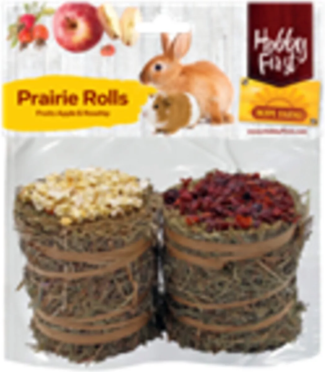 Prairie Rolls Appel & Rozenbottel - 4 x 200 gr - Voordeelverpakking de HobbyFirst – photo produit