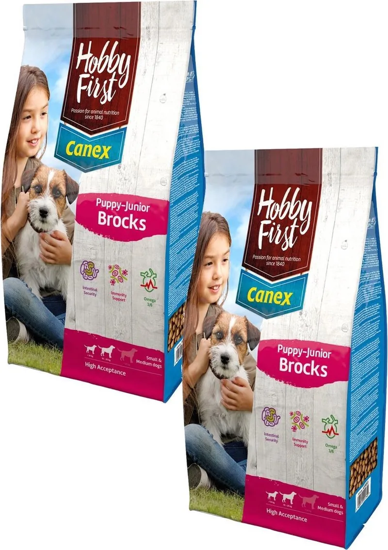 Puppy-Junior Brocks Kip&Rijst - Hondenvoer - 2 x 3 kg von HobbyFirst – Produktfoto