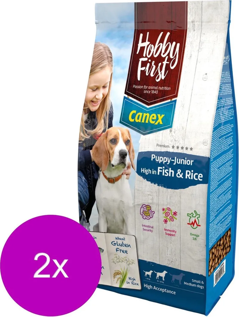 Puppy-Junior High F & R Oceaanvis&Rijst - Hondenvoer - 2 x 3 kg de HobbyFirst – photo produit