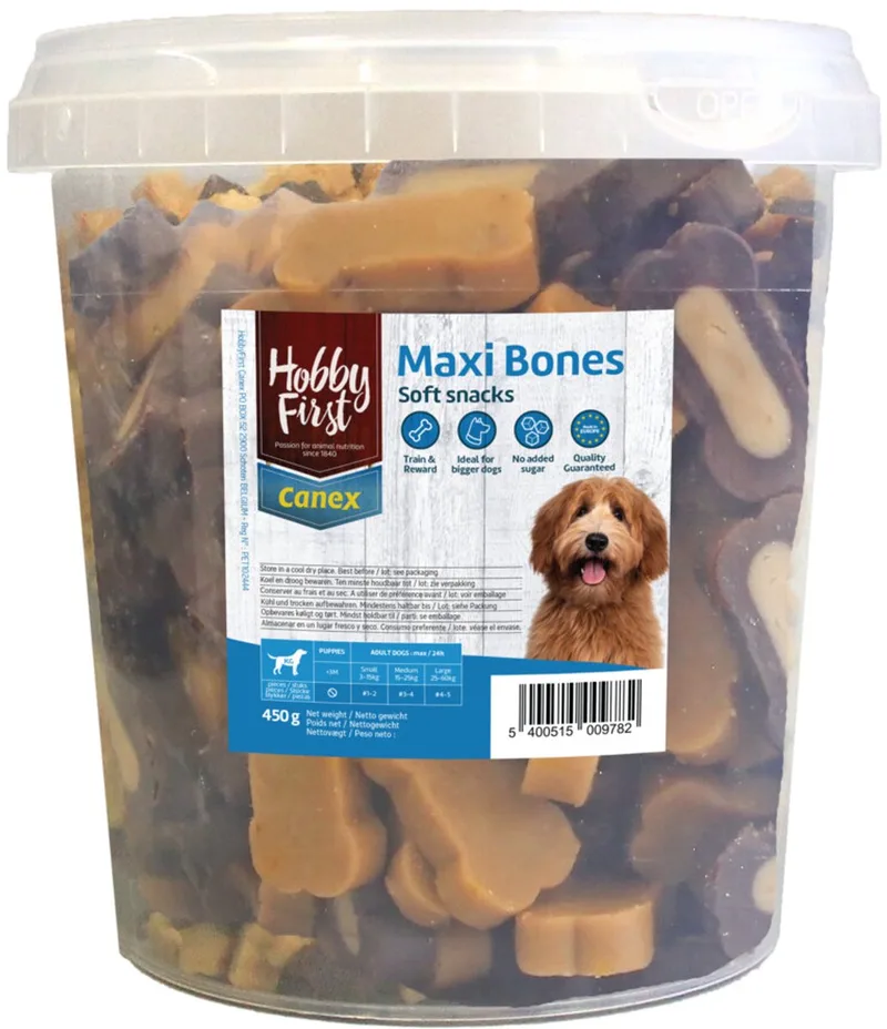 Soft Hondensnack Maxi Bones 450 gr från HobbyFirst – produktbild