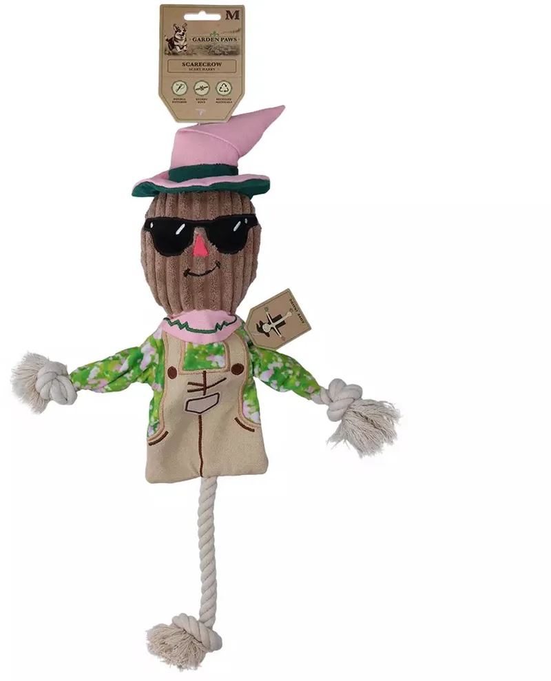 Garden Paws Trektouw M - Extra Stevig Hondentouw - Hondenspeelgoed - Scarecrow by Hofman in Scary Harry – product photo