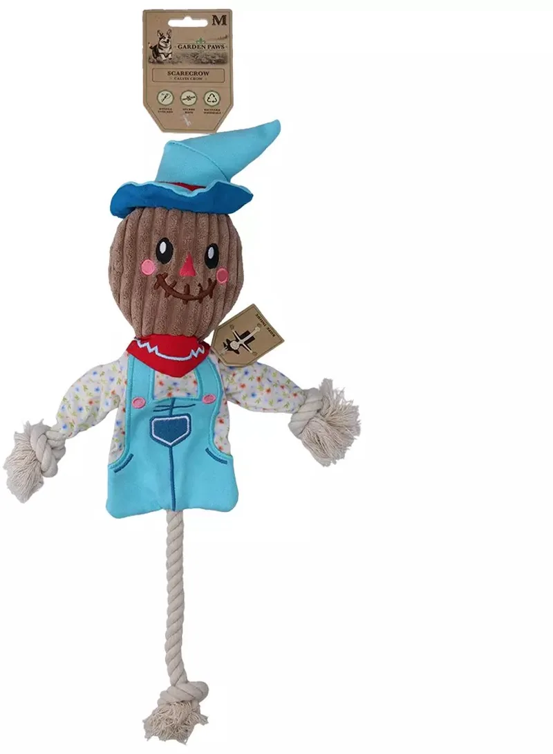 Garden Paws Trektouw M - Extra Stevig Hondentouw - Hondenspeelgoed - Scarecrow de Hofman en Calvin Crow – photo produit
