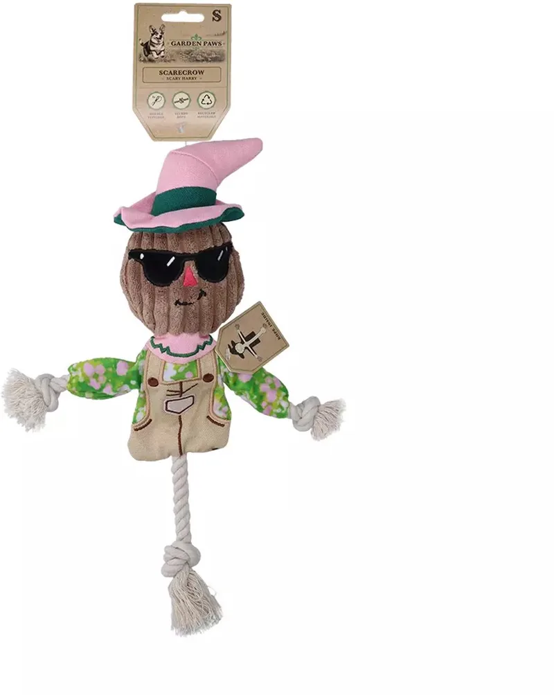 Garden Paws Trektouw S - Extra Stevig Hondentouw - Hondenspeelgoed - Scarecrow by Hofman in Scary Harry – product photo