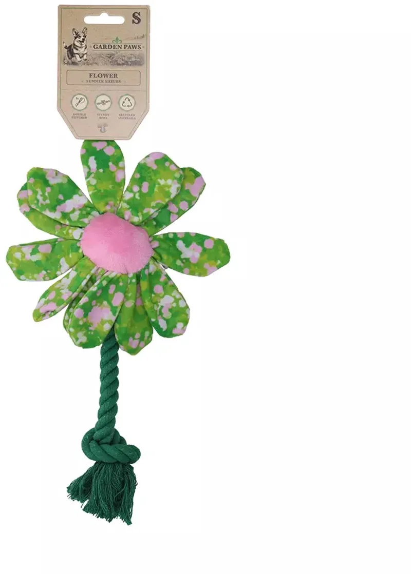 Garden Paws Trektouw S - Extra Stevig Hondentouw - Hondenspeelgoed - Scarecrow by Hofman in Summer Shrubs – product photo
