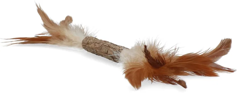 Addicted Stick with caterpillar and feathers – 25 cm - Kattenspeeltje gemaakt met Madnip – Met Kattenkruid de Holland Animal Care en Natuurlijk – photo produit