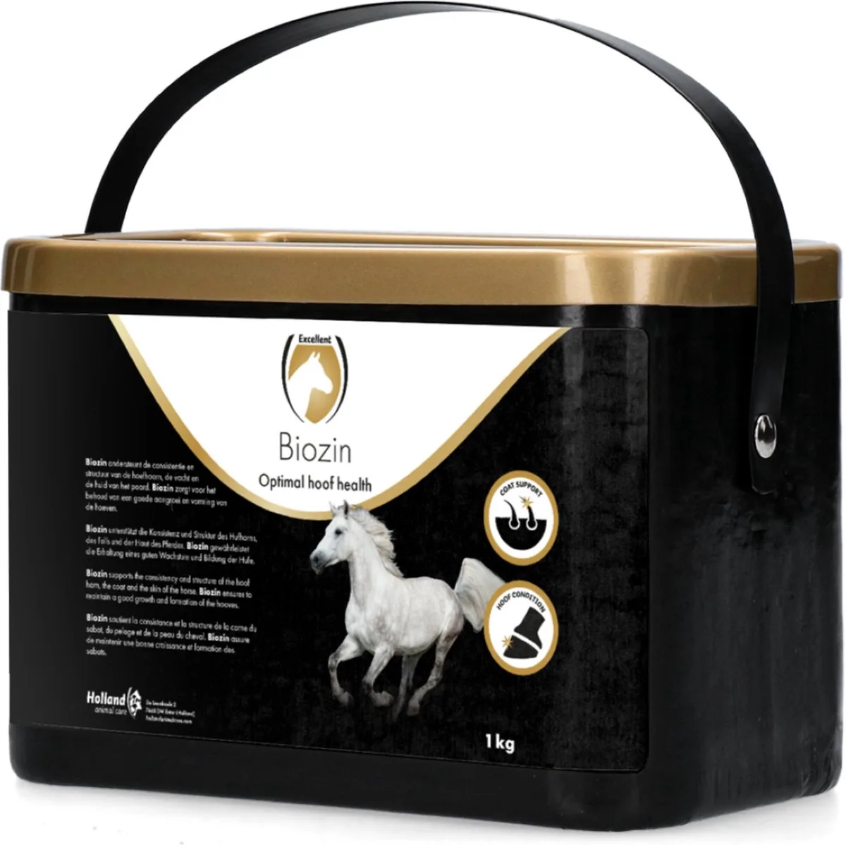 Excellent Biozin - Ondersteund bij de regeneratie van de hoeven, vacht en huid - Geschikt voor Paarden -1kg de Holland Animal Care – photo produit