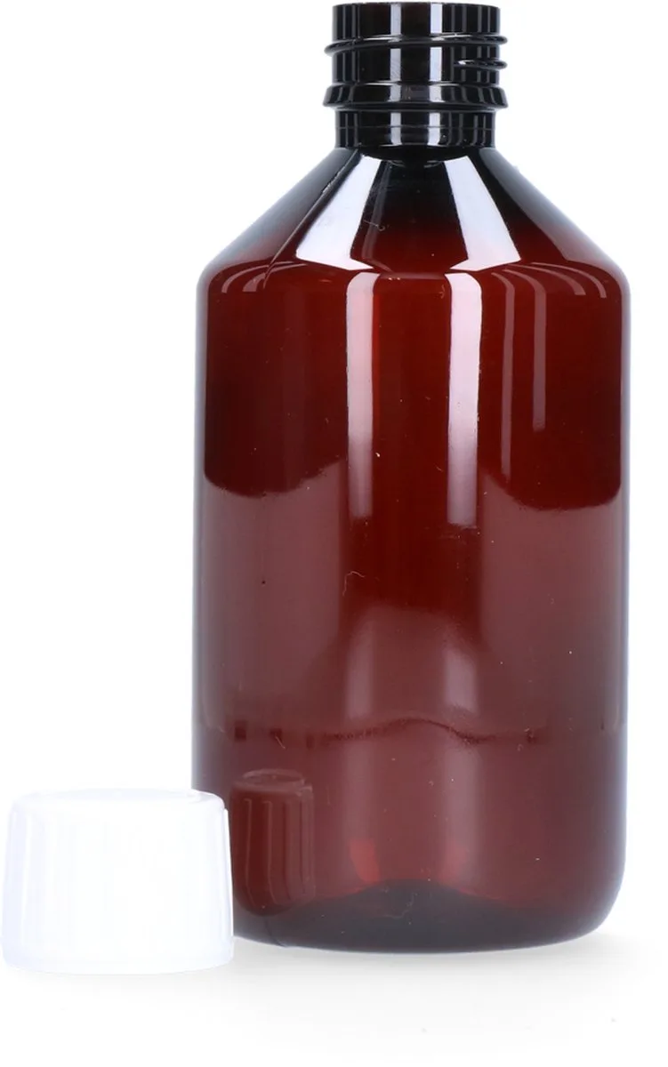 Excellent Doseer Flacon met dop - Vloeistof opslag - Bruin/Transparant - 300 ml de Holland Animal Care en Marron – photo produit