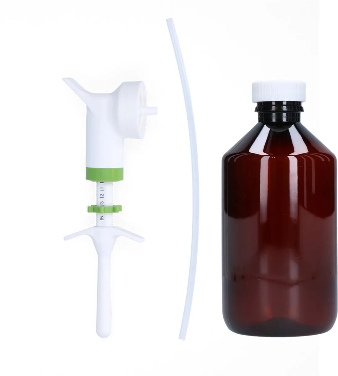 Excellent Drench-flacon 300 ml + dop voor de Drench-Dose - Precieze hydratering - ø 32 mm de Holland Animal Care en Marron – photo produit