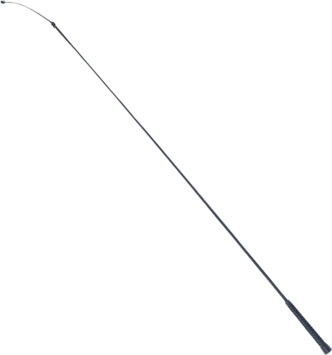 Excellent Dressuurzweep met rubberen grip 100 cm - Rijzweep - Nylon gevlochten zweep - Paardenzweep van glasvezel - Geschikt voor paarden de Holland Animal Care en Noir – photo produit