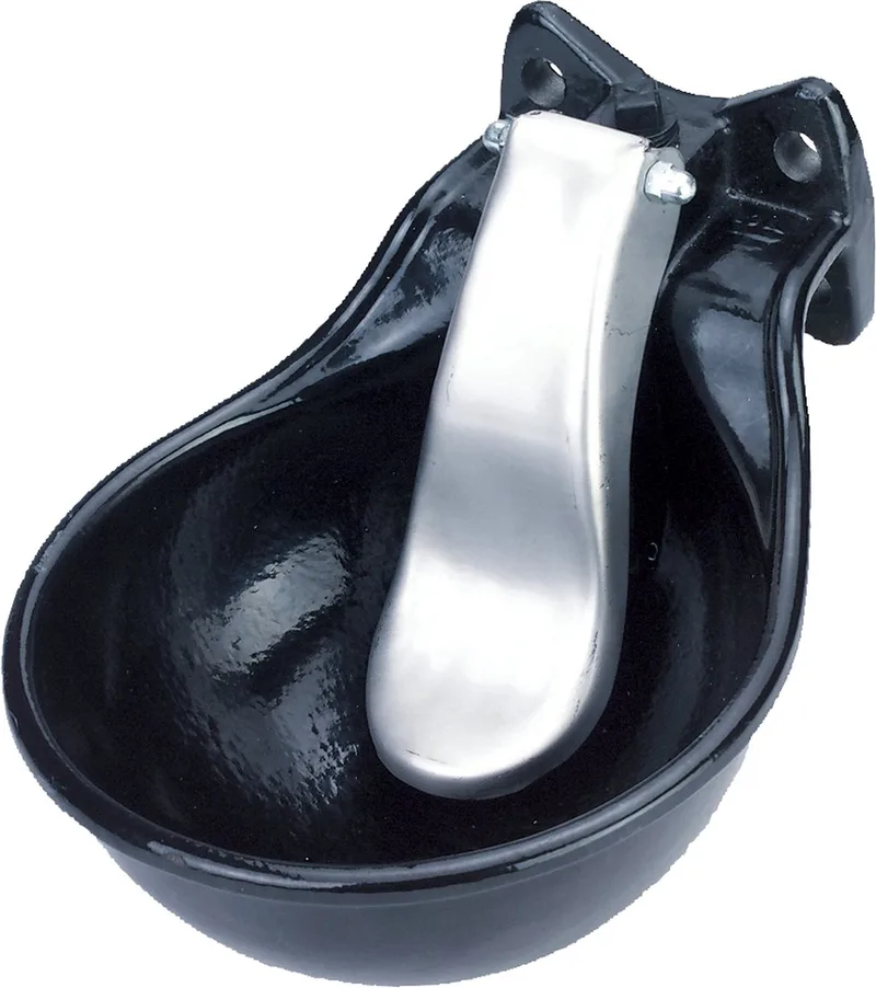 Excellent Drinkbak metaal met lepel - Duurzame metalen drinkbak met RVS lepel - Geëmailleerde drinkbak voor runderen en paarden - Zwart de Holland Animal Care en Multicolore – photo produit