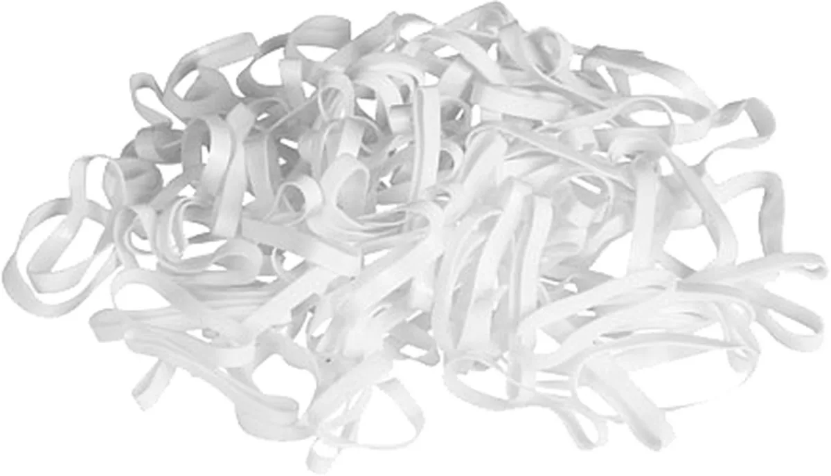 Excellent Elastiekjes – Haarstyling voor jouw paard – Geschikt voor paarden – Silicone – 500 Stuks de Holland Animal Care en Blanc – photo produit