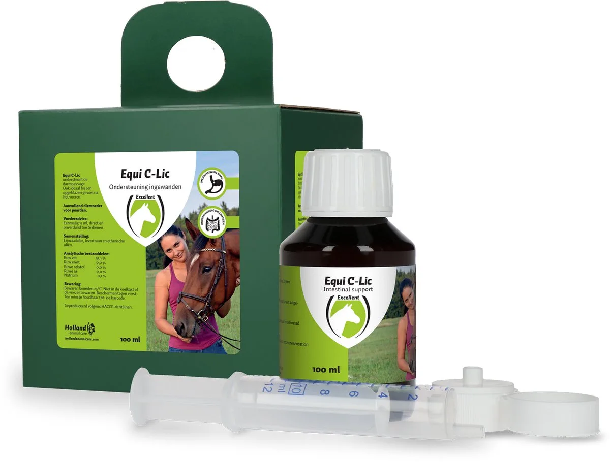 Excellent equi C-Lic - 100ml - Ondersteunt de darmpassage - Geschikt voor paarden von Holland Animal Care – Produktfoto