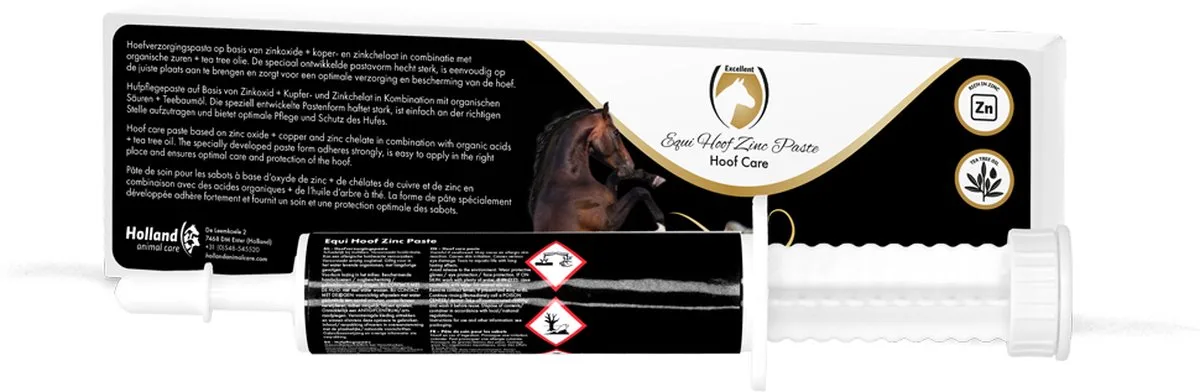 Excellent Equi Hoof Zink Pasta - 60ml - Draagt bij aan de optimale verzorging en bescherming van de hoef - Geschikt voor paarden de Holland Animal Care – photo produit