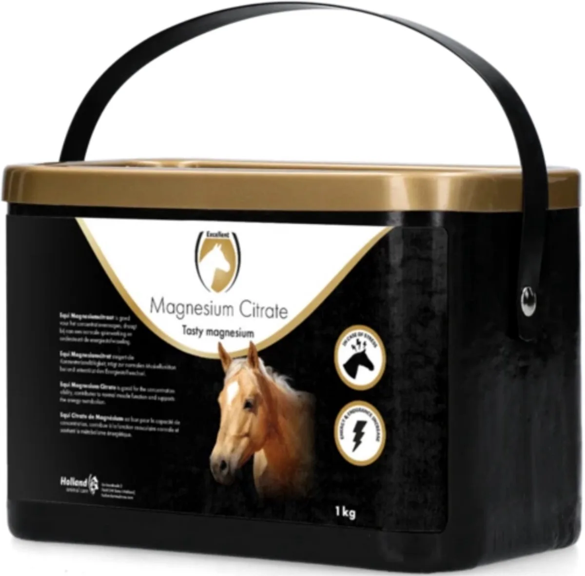 Excellent Equi Magnesium Citrate - 1kg - Goed voor het concentratievermogen, draagt bij aan een normale spierwerking en ondersteunt de energiestofwisseling - Geschikt voor paarden fra Holland Animal Care – produktbillede