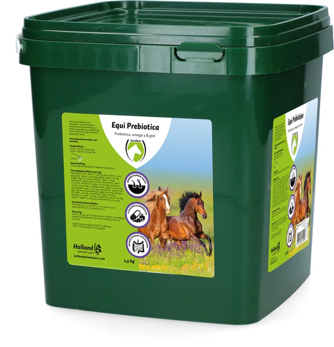 Excellent Equi Prebiotica - 2.5kg - Bevordert de darmwerking en wekt de eetlust op - Geschikt voor paarden de Holland Animal Care – photo produit