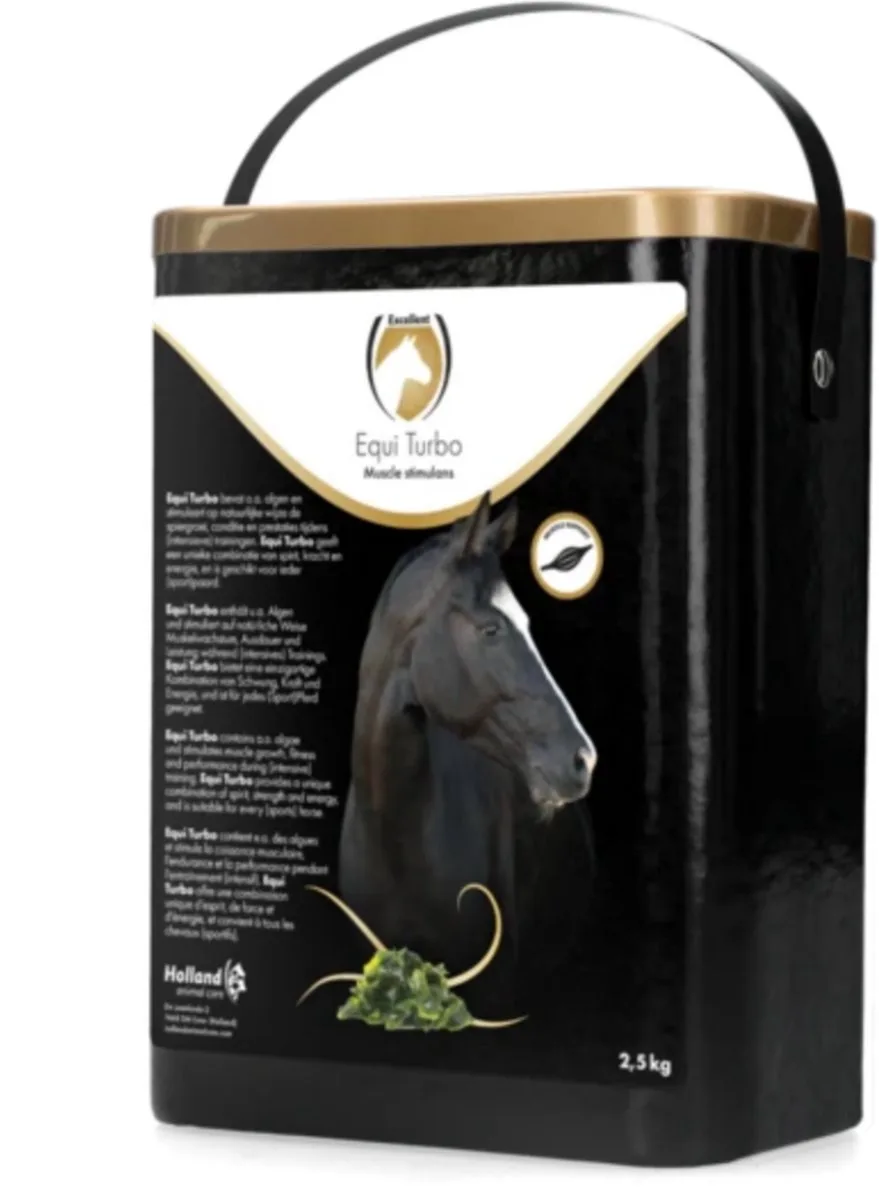 Excellent Equi Turbo Muscle Stimulans - 2,5 kg - Stimuleert spiergroei op natuurlijke wijze, ondersteunt de spieropbouw en verhoogt de prestaties - Geschikt voor paarden de Holland Animal Care – photo produit