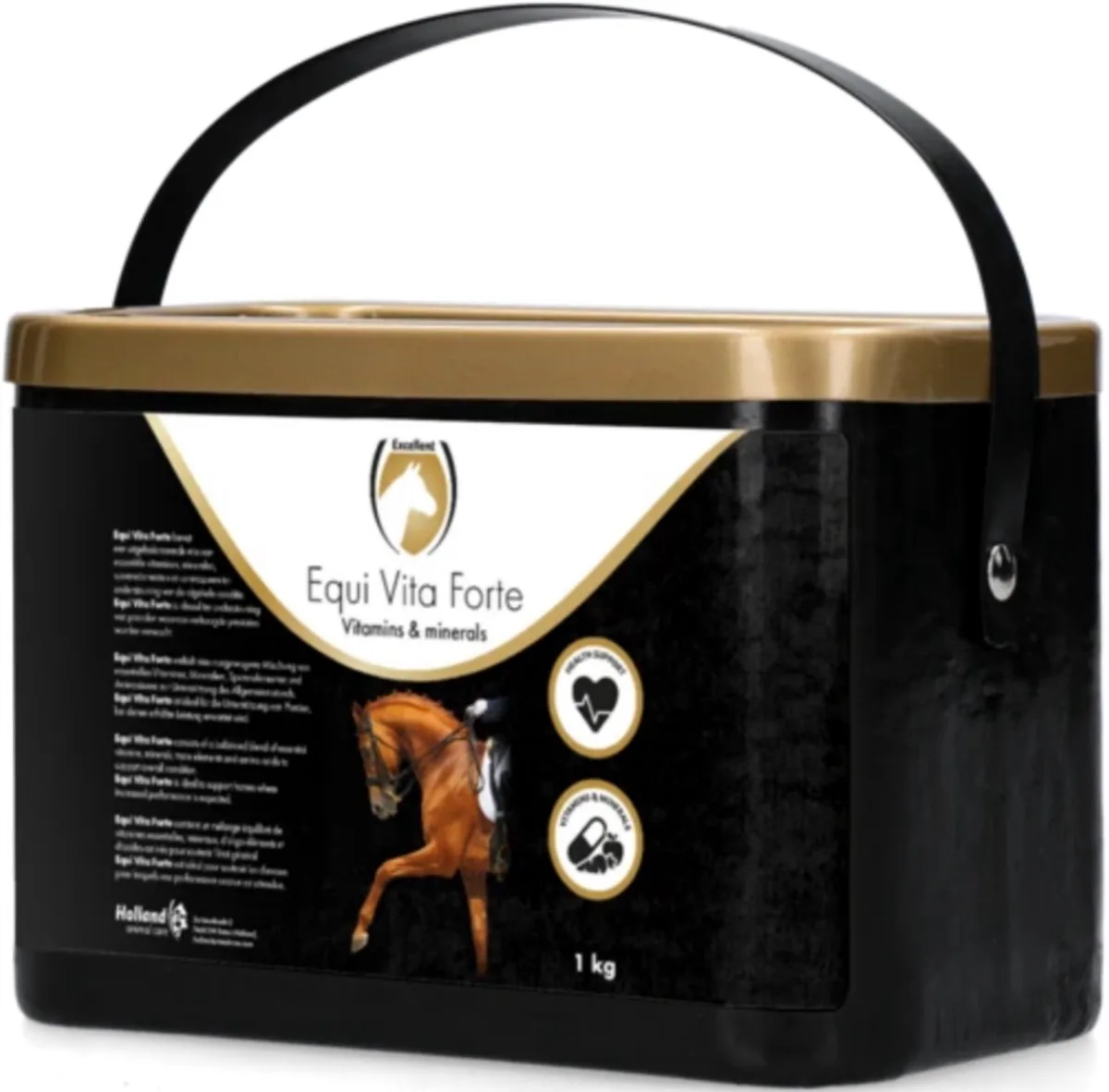 Excellent Equi Vita Forte - 1 kg - Ter ondersteuning van de algehele conditie - Geschikt voor paarden de Holland Animal Care – photo produit