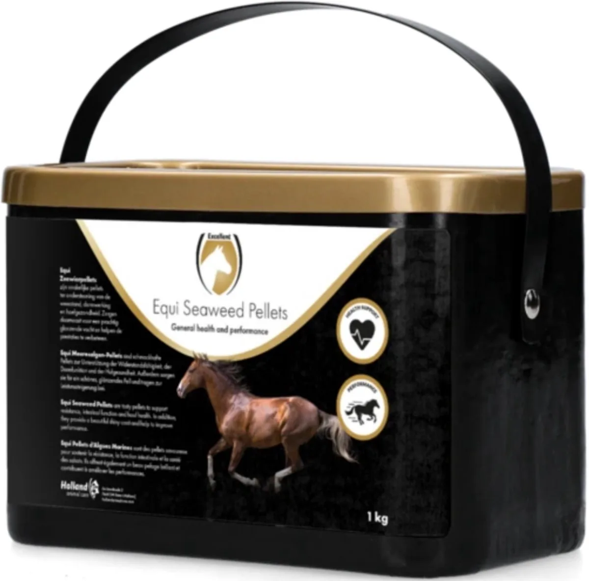 Excellent Equi zeewier pellets - 1 kg - Ondersteund de weerstand, darmwerking en hoefgezondheid - Geschikt voor paarden de Holland Animal Care – photo produit